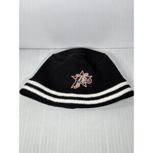 Mitchell & Ness Philadelphia 76ers NBA Knucket Knit Bucket Hat Cap Black NEW